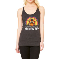 One Thankful Delivery Boy Thanksgiving Rainbow Autumn T Shirt Racerback Tank | Artistshot