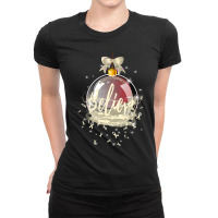 Paralysis Fighter Paralysis Awareness - Believe Ornament Christmas Ladies Fitted T-shirt | Artistshot