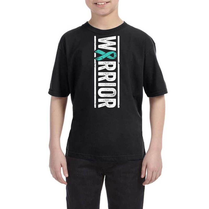 Spina Bifida Warrior   Sideways Teal Awareness Ribbon T Shirt Youth Tee by cm-arts | Artistshot