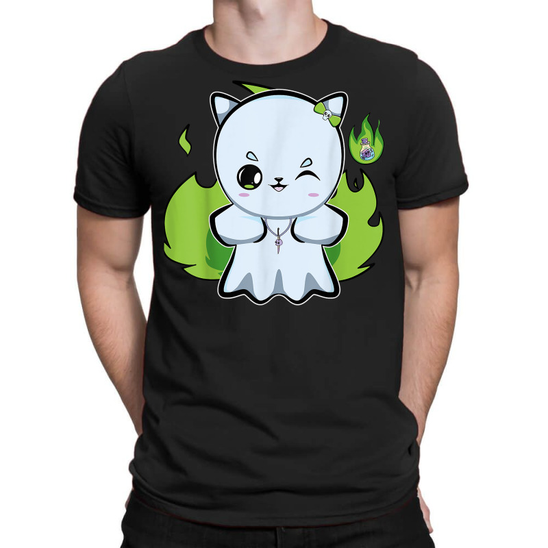 Pastel Goth Cat And Cute Ghost Meow Feline For Halloween T Shirt T-shirt | Artistshot