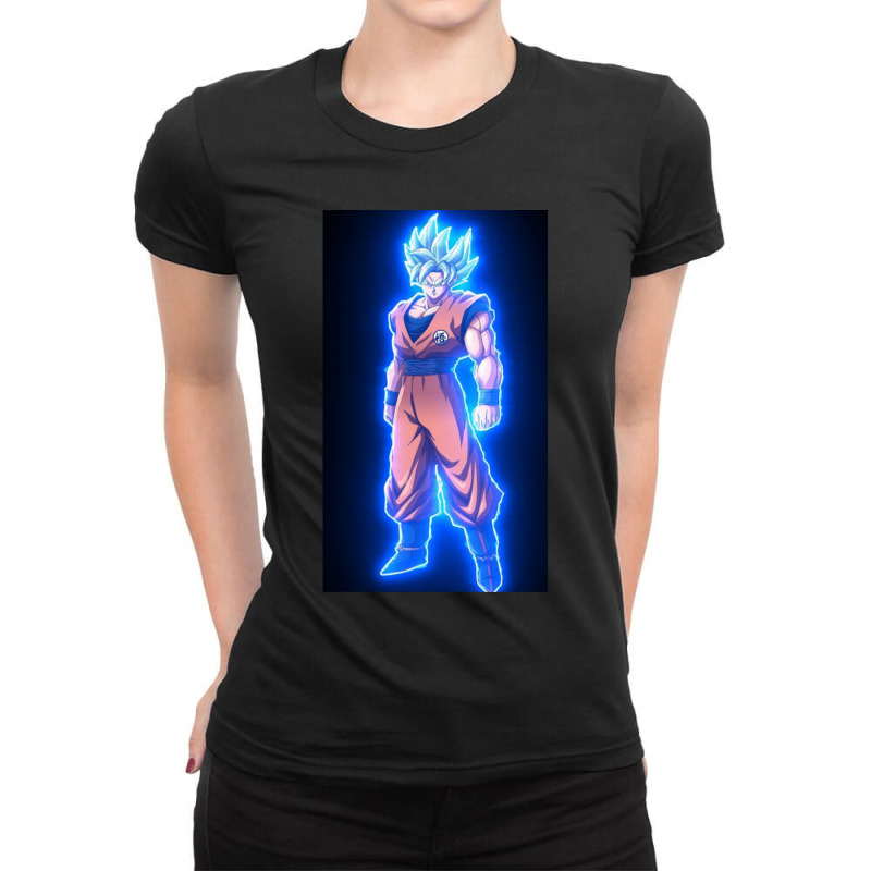 Ultra Instinct Goku Dragonball Super Power Friend Ladies Fitted T-Shirt by KenyaGaines | Artistshot