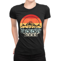 Geology Rocks Geologist Retro Gift Ladies Fitted T-shirt | Artistshot