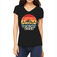 Geology Rocks Geologist Retro Gift Women's V-neck T-shirt | Artistshot