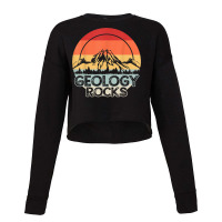 Geology Rocks Geologist Retro Gift Cropped Sweater | Artistshot