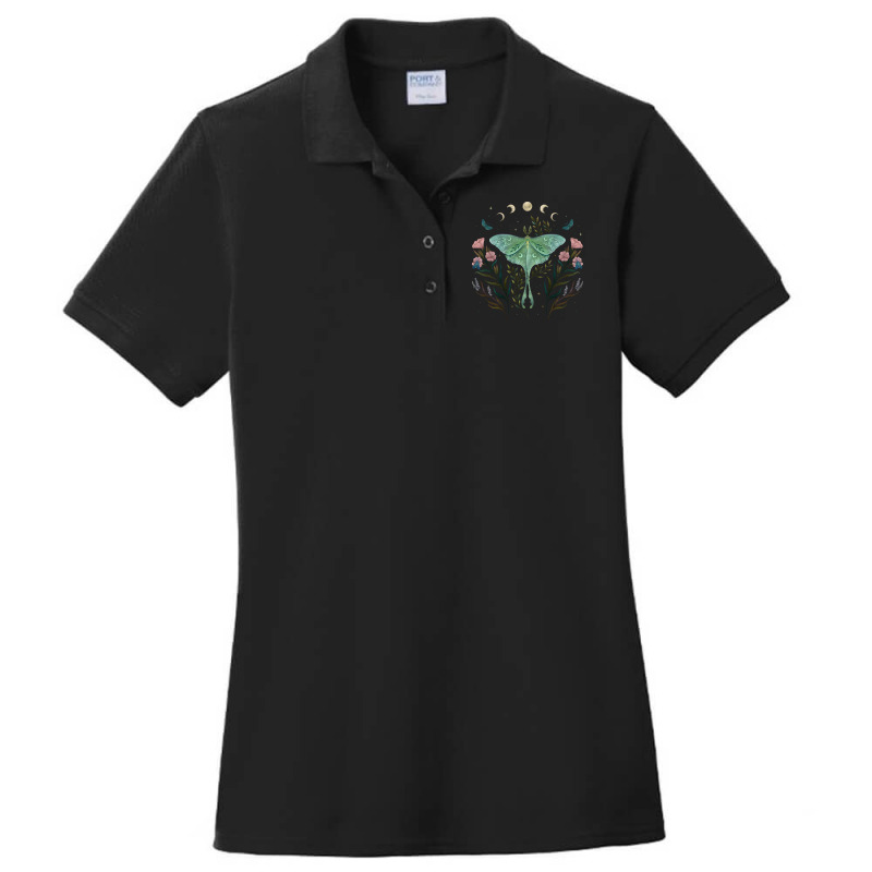 Luna Moth Luna And Forester Ladies Polo Shirt by huggingbrilliant | Artistshot