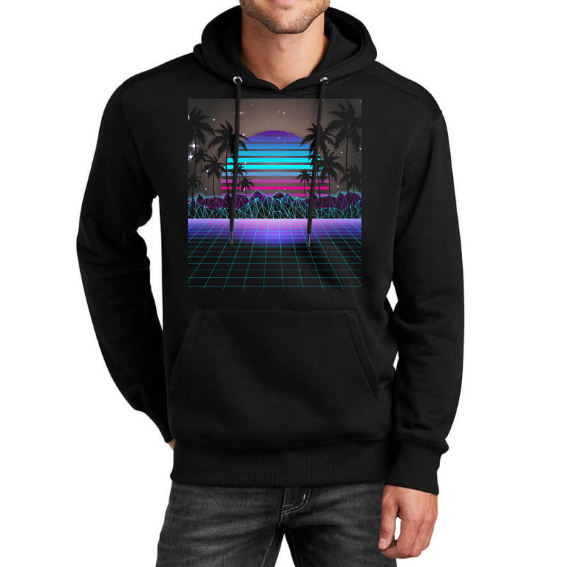 Synthwave T  Shirt Fascinating Dusk Retrowave T  Shirt Unisex Hoodie by geffertz | Artistshot