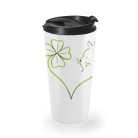 St Patricks Day  Shirt St Patrick's Clover Cat   1665 Travel Mug | Artistshot