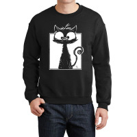 Cute Black Cat Crewneck Sweatshirt | Artistshot