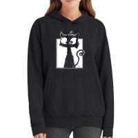 Cute Black Cat Vintage Hoodie | Artistshot