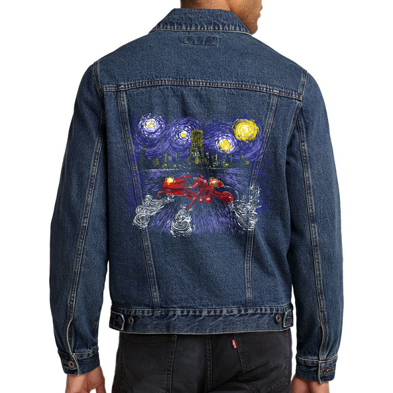 Starry Neo Tokyo Men Denim Jacket by laughingtuy | Artistshot