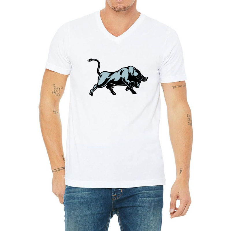 Bull Stock Market V-neck Tee | Artistshot