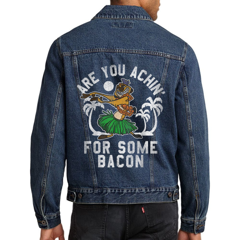 Lion & King Timon Achin_ Bacon Graphic Men Denim Jacket by althubich | Artistshot