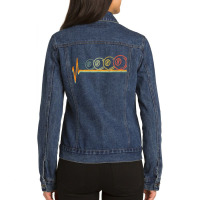 Billards Pool Eight 8 Heartbeat Gift Ladies Denim Jacket | Artistshot