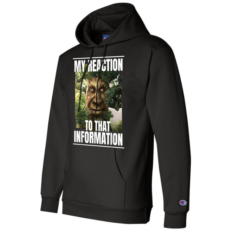 Mens My Reaction To That Information Wise Mystical Oak Tree Meme T Shi Champion Hoodie by cm-arts | Artistshot