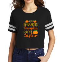 My Favorite Pumpkin Call Me Sister Autumn Fall Leaf Season Scorecard Crop Tee | Artistshot