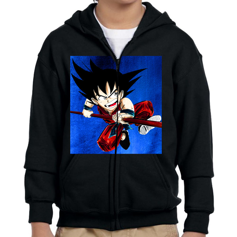 Super Saiyan Dragonball Son Goku Youth Zipper Hoodie by laughingtuy | Artistshot