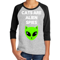 Cats Are Alien Spies And Kids Youth 3/4 Sleeve | Artistshot