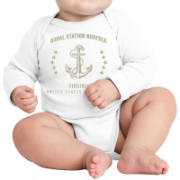 Naval Station Norfolk T Shirt Long Sleeve Baby Bodysuit | Artistshot