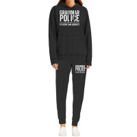 Grammar Police To Serve And Correct Funny Book Literature Hoodie & Jogger Set | Artistshot