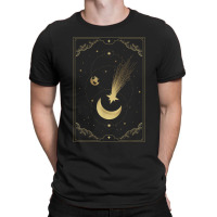 Crescent Moon With Shooting Star Tarot Card T-shirt | Artistshot