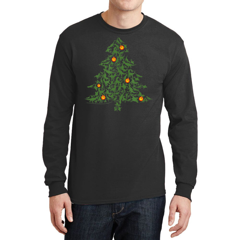 Christmas Dinosaur Jumble Tree Long Sleeve Shirts | Artistshot