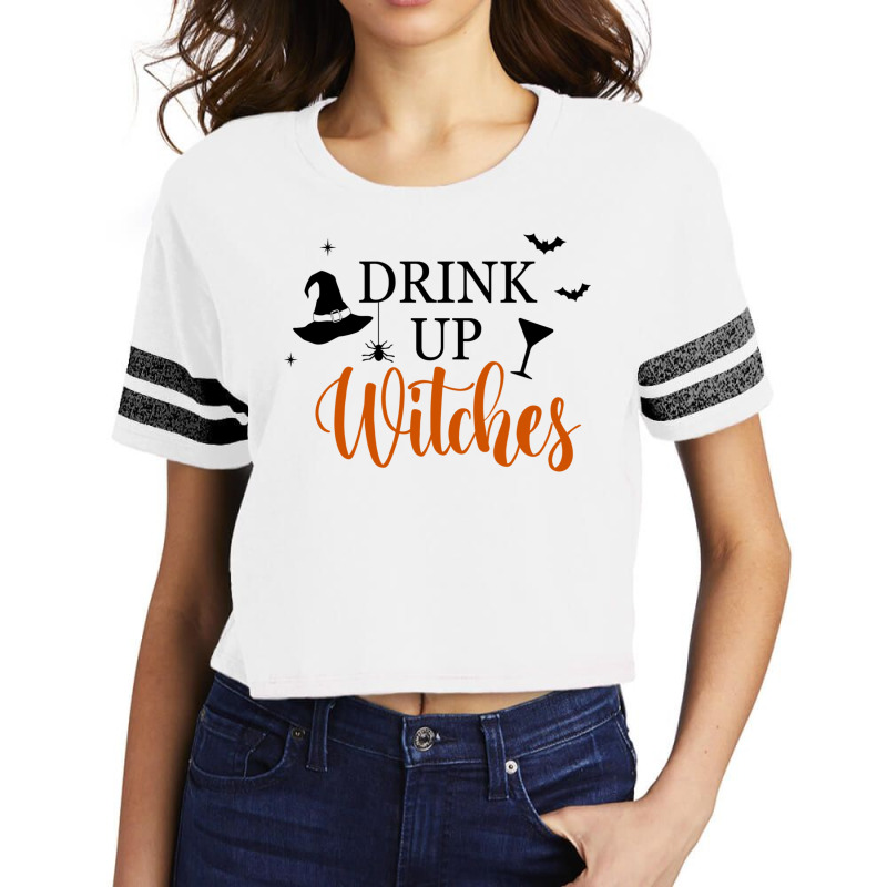 Drink Up Witches Funny Halloween Novelty Fall Holiday Item Long Sleeve Scorecard Crop Tee by cm-arts | Artistshot