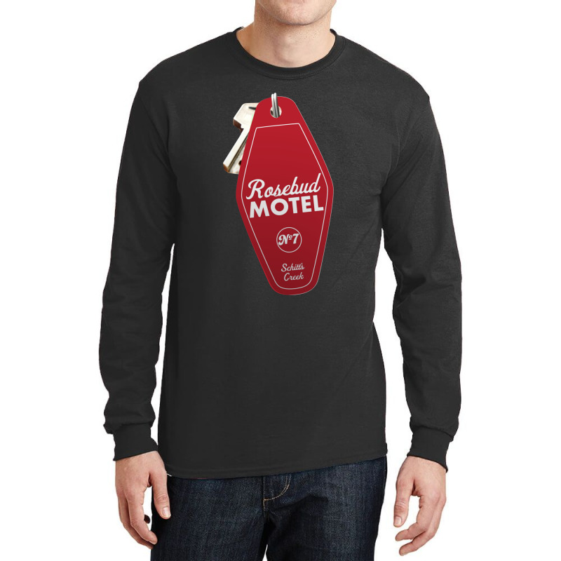 Schitt S Creek Rosebud Motel Key Tag For Room 7, Retro Design In Red Long Sleeve Shirts by ESSAHAKIM | Artistshot