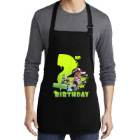 Splatoon Inkling 2nd Birthday Green Splatter Portrait Medium-length Apron | Artistshot