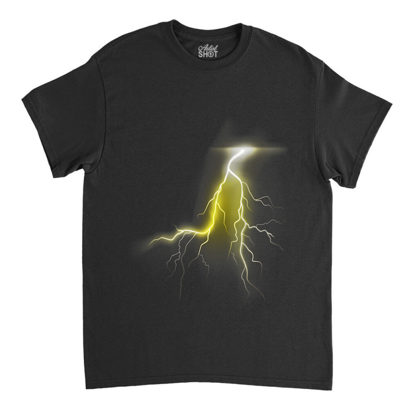 Lightning Thunder Lightning Bolt Storm Cloud Strikes Classic T-shirt by MaraRojas | Artistshot