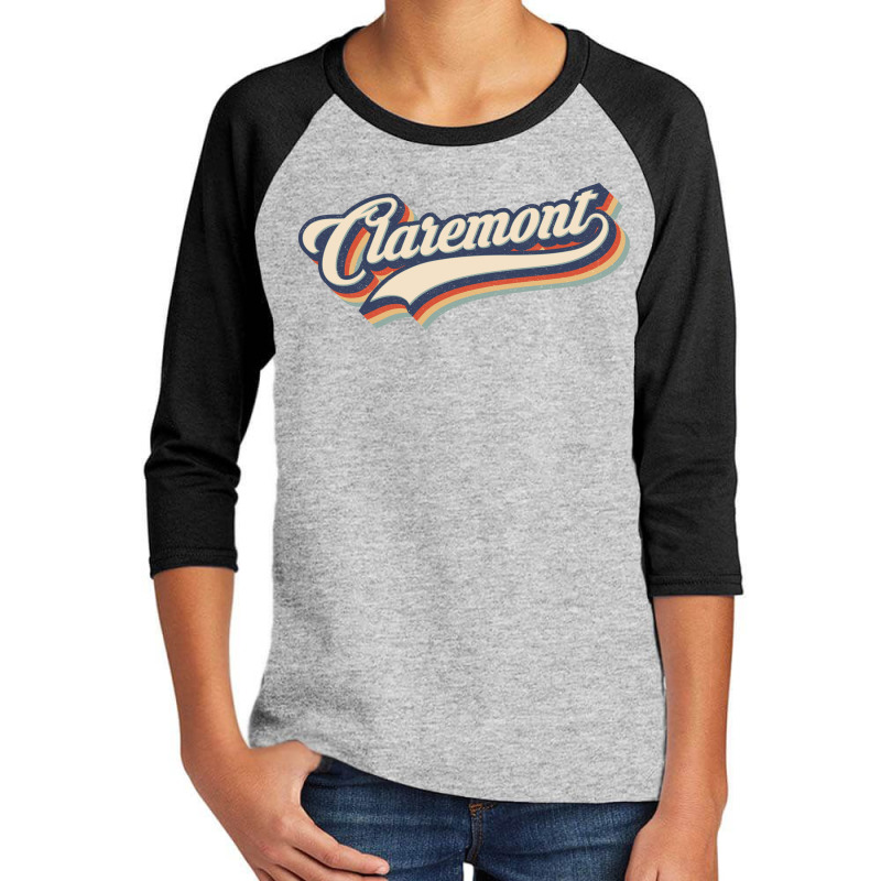 I Love Claremont City Usa Retro Vintage Youth 3/4 Sleeve by HydraAntBoxing | Artistshot