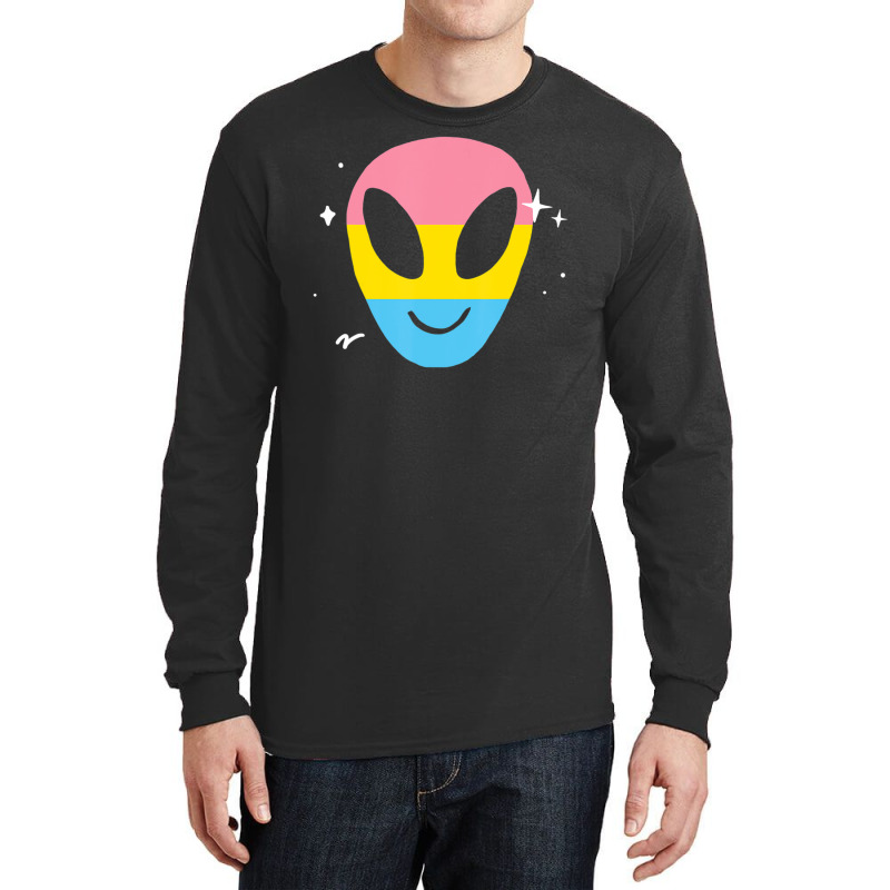 Pansexual Alien Lgbtq Pan Pride Flag Vaporwave Space Long Sleeve Shirts | Artistshot