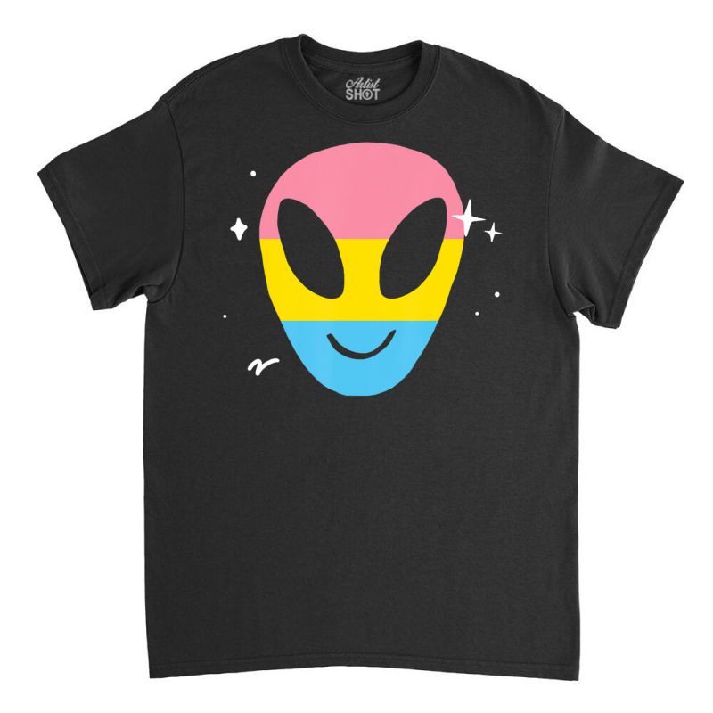 Pansexual Alien Lgbtq Pan Pride Flag Vaporwave Space Classic T-shirt | Artistshot