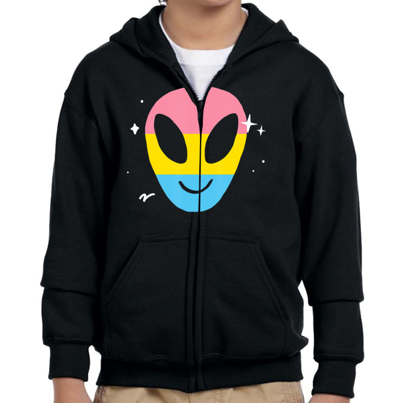 Pansexual Alien Lgbtq Pan Pride Flag Vaporwave Space Youth Zipper Hoodie | Artistshot