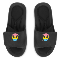 Pansexual Alien Lgbtq Pan Pride Flag Vaporwave Space Slide Sandal | Artistshot