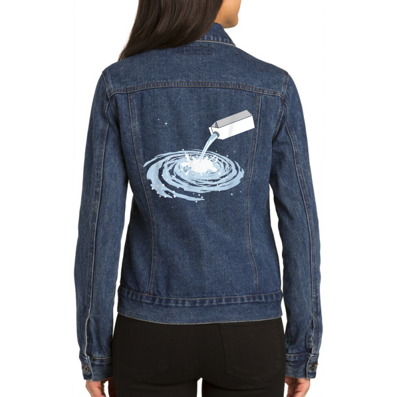 Cute Milk Milky Way Galaxy Outer Space Ladies Denim Jacket by AaronFosterJr. | Artistshot