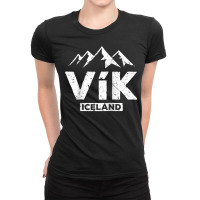 Vik Iceland Icelandic Pride Black Sand Beaches Glacier Raglan Baseball Ladies Fitted T-shirt | Artistshot