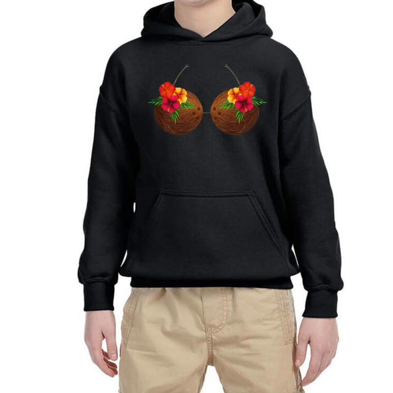 Hawaiian Coconut Bra Art Cool Halloween Youth Hoodie by RoyalTees | Artistshot