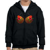 Hawaiian Coconut Bra Art Cool Halloween Youth Zipper Hoodie | Artistshot