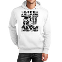 Truck Trucker Life Is Full Of Risks Funny Truck Driver Sarcasm 62 Driv Unisex Hoodie | Artistshot