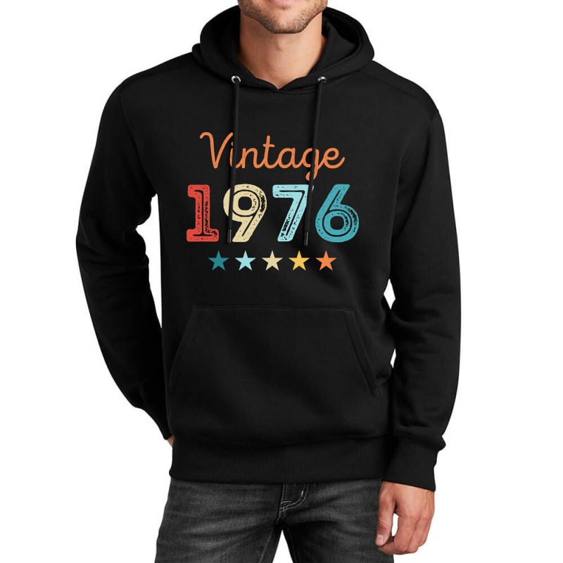 Vintage 1976 50th Birthday Retro Gift 50 Year Old Unisex Hoodie | Artistshot