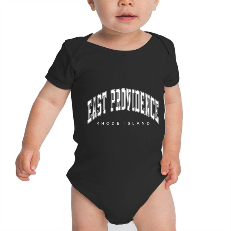 East Providence Rhode Island Ri Varsity Style White Text Tank Top Baby Bodysuit | Artistshot