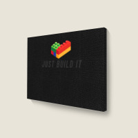 Just Build It Blocks Bricks Building Blocks Toy Landscape Canvas Print | Artistshot