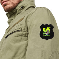 Splatoon Inkling 50th Birthday Green Splatter Portrait Shield Patch | Artistshot