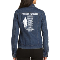 Combat Engineer Combat Engineering T Shirt Ladies Denim Jacket | Artistshot