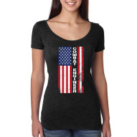 Combat Engineer Us Flag Combat Engineering T Shirt Women's Triblend Scoop T-shirt | Artistshot