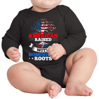 American Raised With Dominican Roots T Shirt Long Sleeve Baby Bodysuit | Artistshot