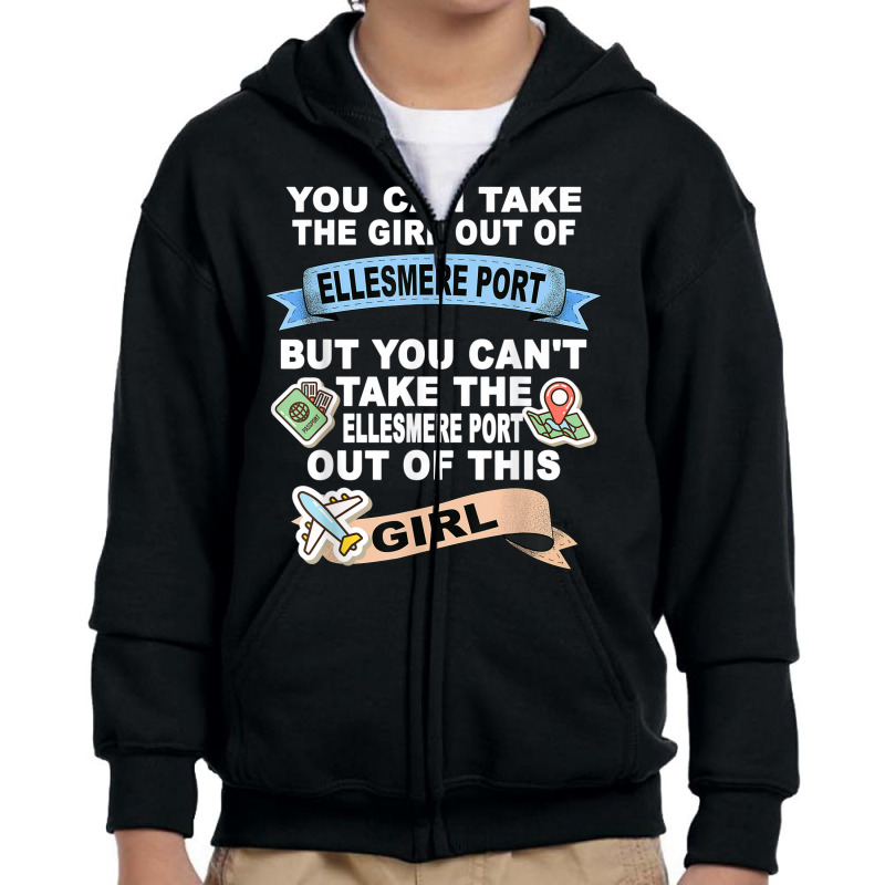 Girl From Ellesmere Port   Relocation From Ellesmere Port Youth Zipper Hoodie | Artistshot