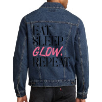 Eat Sleep Glow Repeat Esthetician Skincare Glow Premium T Shirt Men Denim Jacket | Artistshot