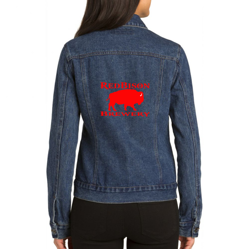 Bison-organic-belgian-ale Ladies Denim Jacket by CarlosMurillo | Artistshot