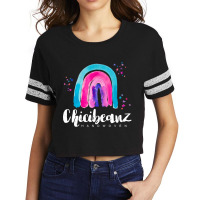 Large Rainbow With White Font Scorecard Crop Tee | Artistshot